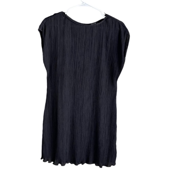 Madewell Plissé Mini Tee Dress In Black SIZE 8 - Picture 4 of 16